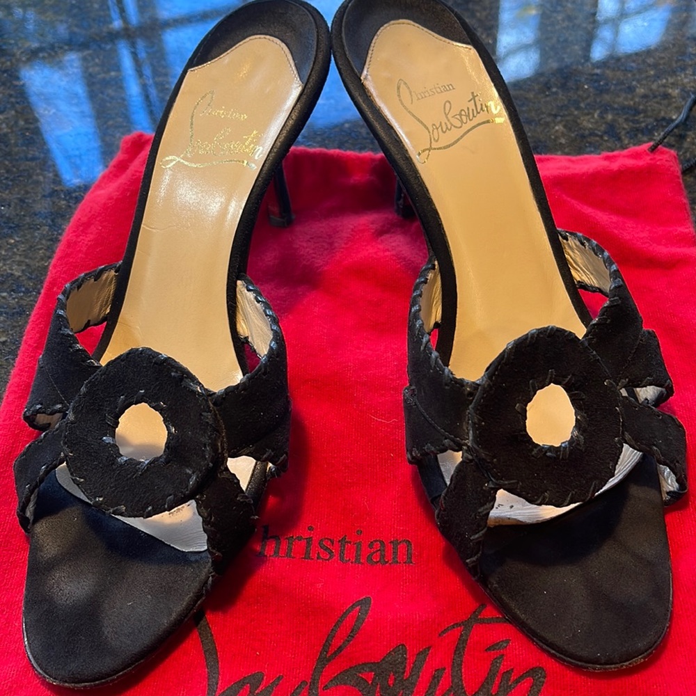 CHRISTIAN LOUBOUTIN 3" heels vintage SZ 7 1/2
